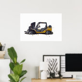 Moderne magazijnheftruck poster (Thuiskantoor)