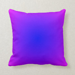 Moderne magenta en helderblauw radiaal verloop kussen
