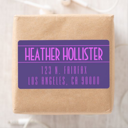 Moderne magenta en ultraviolet etiket (Insitu)