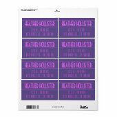 Moderne magenta en ultraviolet etiket (Full Sheet)