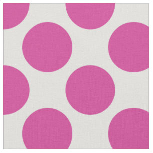 Moderne magenta en witte grote stippen stof