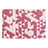 Moderne Magenta Geometrisch Patroon Kussensloop (Achterkant-Links)