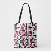 Moderne Magenta Geometrisch Tote Bag (Voorkant)