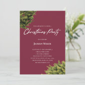 Moderne magenta kerstfeest kaart (Staand voorkant)