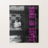 Moderne Magenta Neon Klasse van 2025 Afstuderen Fo Legpuzzel (Verticaal)