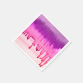 Moderne Magenta Paarse Waterverf Ombre Servet (Hoek)