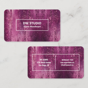 Moderne Magenta Paarse Zakelijke Kaart Visitekaartje