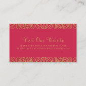 Moderne Magenta Red Gold Wedding Enclosure Kaart (Voorkant)