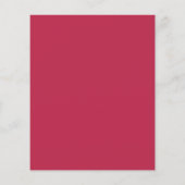 Moderne Magenta Rode Budget Trouw Uitnodiging (Achterkant)