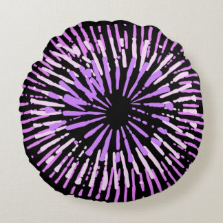 Moderne magenta ronde Sierkussen met kleurrijke ma Rond Kussen