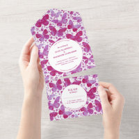 Moderne magenta roze Waterverf vlinder schilderen