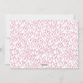 Moderne Magenta van het Manuscript Foto Valentijns Feestdagenkaart (Achterkant)