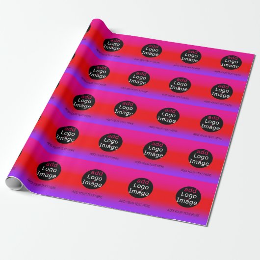Moderne  Magenta voor professionele bedrijven Cadeaupapier (Uitgerold)