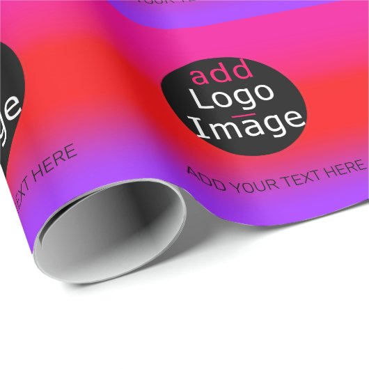 Moderne  Magenta voor professionele bedrijven Cadeaupapier (Rol Hoek)