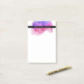 Moderne magenta Waterverf op maat Post-it® Notes (Op bureau)