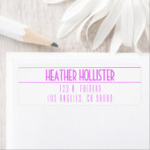 Moderne magenta & wit etiket (Insitu)