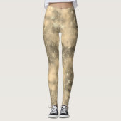 Moderne Magic Gold Winter Sneeuwpatroon Waterverf Leggings (Voorkant)