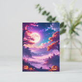 Moderne magische Halloween Feestdagenkaart (Staand voorkant)
