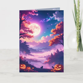 Moderne magische Halloween Kaart