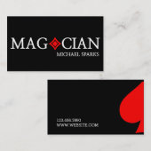 Moderne magische kaart, kaartentertainment visitekaartje (Voorkant / Achterkant)