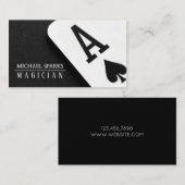 Moderne magische kaart, kaartentertainment visitekaartje (Voorkant / Achterkant)