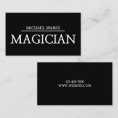 Moderne magische kaart, kaartentertainment visitekaartje (Voorkant / Achterkant)