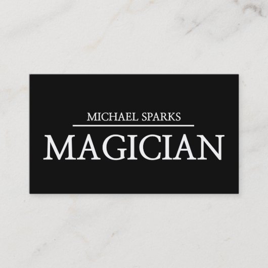 Moderne magische kaart, kaartentertainment visitekaartje (Voorkant)