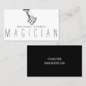 Moderne magische kaart, kaartentertainment visitekaartje (Voorkant / Achterkant)