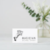 Moderne magische kaart, kaartentertainment visitekaartje (Staand voorkant)