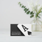 Moderne magische kaart, kaartentertainment visitekaartje (Staand voorkant)