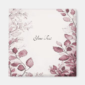 Moderne magneet met rode bladeren (Voorkant)