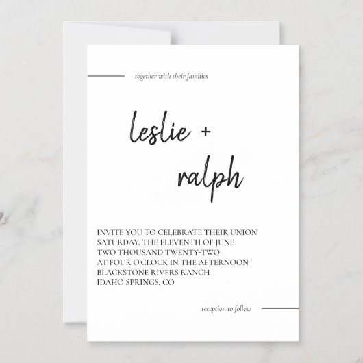 Moderne magnetische kaart uitnodiging (Voorkant)