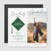 Moderne Magnetische uitnodiging voor foto-Afstudee (Voorkant / Achterkant)