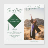 Moderne Magnetische uitnodiging voor foto-Afstudee (Voorkant)