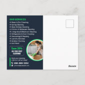 Moderne Maid House Schoonmaak Huishouding Janitori Briefkaart (Achterkant)