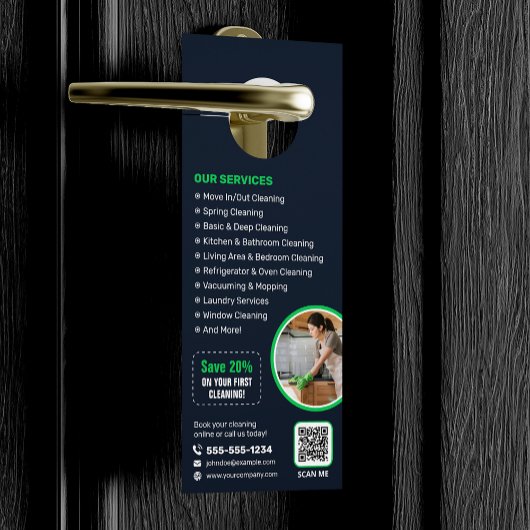 Moderne Maid House Schoonmaak Huishouding Janitori Deurhanger