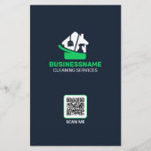 Moderne Maid House Schoonmaak Huishouding Janitori Flyer (Achterkant)