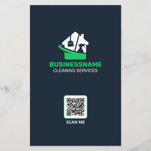 Moderne Maid House Schoonmaak Huishouding Janitori Flyer (Achterkant)