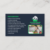 Moderne Maid House Schoonmaak Huishouding Janitori Visitekaartje (Achterkant)