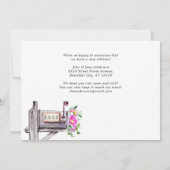 Moderne mailbox Floral Waterverf New Home Moving Aankondiging (Achterkant)