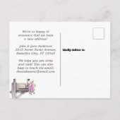 Moderne mailbox Floral Waterverf New Home Moving Aankondigingskaart (Achterkant)