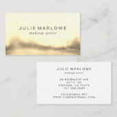 Moderne Make-up Artiest Abstracte Waterverf Geel Visitekaartje (Voorkant / Achterkant)