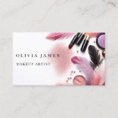 Moderne make-up artiest cosmetica schoonheidssalon visitekaartje (Voorkant)