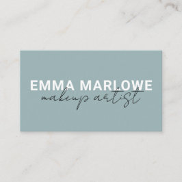 Moderne make-up artiest Dusty Blue Green Visitekaartje