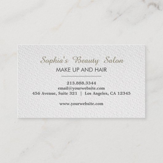 Moderne make-up artiest en kunstenaar Hair Stylist Visitekaartje (Achterkant)