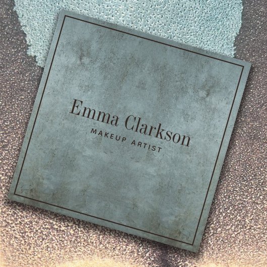 Moderne Make-up Artiest Grunge Blauw Grijs Textuur Vierkante Visitekaartje