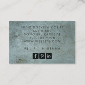 Moderne make-up artiest Grunge blauw grijs Visitekaartje (Achterkant)