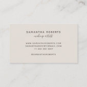 Moderne make-up artiest licht bruin visitekaartje (Achterkant)