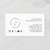 Moderne make-up artiest minimalistisch gezicht Log Visitekaartje (Achterkant)