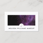 Moderne make-up artiest minimalistisch gezicht Log Visitekaartje (Voorkant)